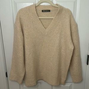 MO&CO V-Neck Wool/Cashmere Sweater (M)